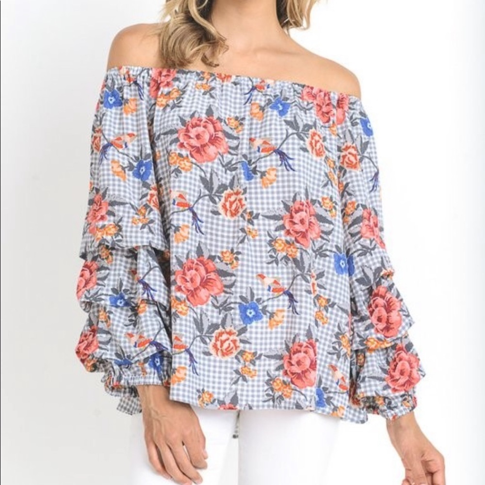 Off the shoulder floral top